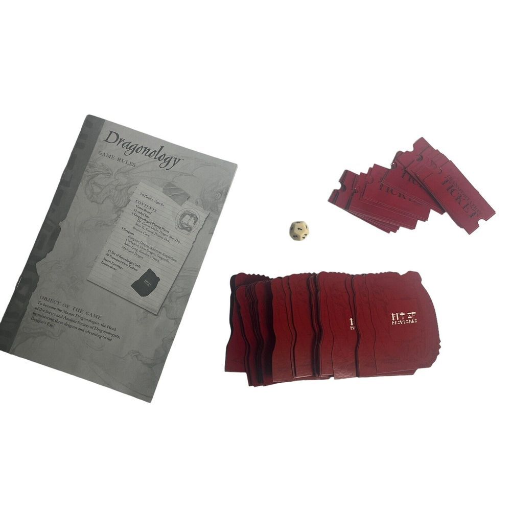 Dragonology 81 Bit of Knowledge Cards & 30 Transportation Tickets Replacement